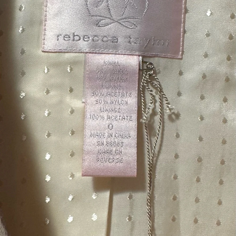Rebecca Taylor tweed jacket. Light pink wool-blend blazer. Size 0 NWOT - Picture 2 of 9